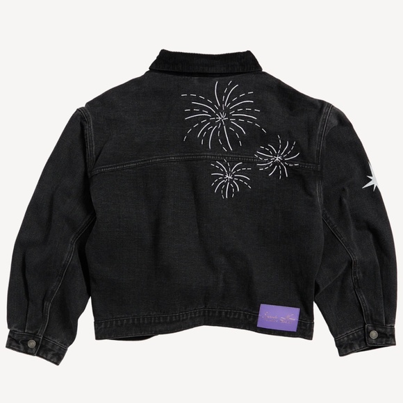 New Taylor Swift Speak Now Taylor's Version Firework Jacket Black Denim Jacket - Picture 2 of 16